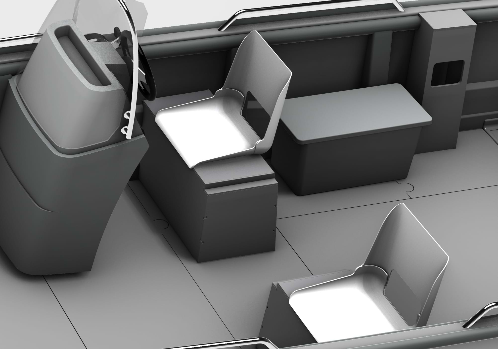 S 725 PRO OPEN Removable Seating Bench